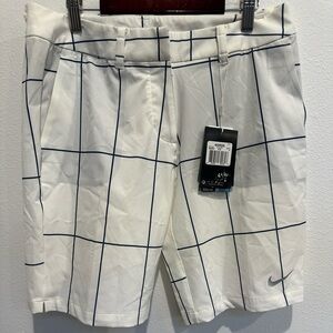 NWT Nike Gold shorts size 4 in white and navy stripe